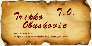 Tripko Obušković vizit kartica